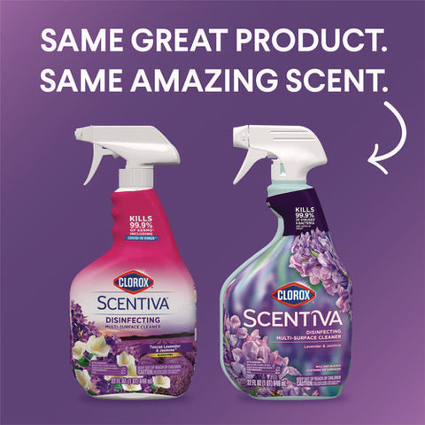 Scentiva Disinfecting Multi-surface Cleaner, Lavender And Jasmine, 32 Oz, 9/carton