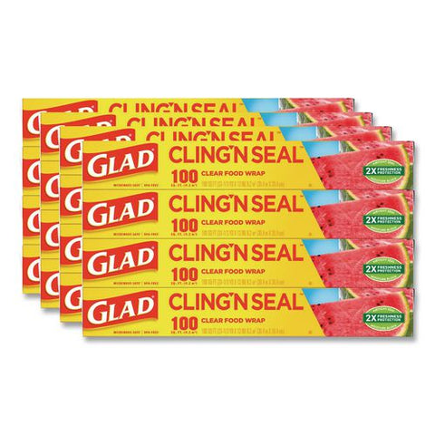 Cling'n Seal Plastic Food Wrap, 12" X 33.3 Yd, 100 Sq Ft Roll, 16 Rolls/carton