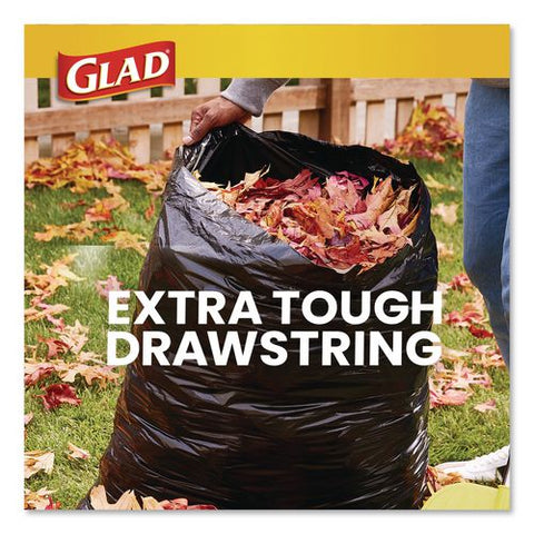 Large Quick-tie Trash Bags, Lawn And Leaf, 39 Gal, 0.95 Mil, 32.5 X 41, Black, 12 Bags/box, 12 Boxes/carton