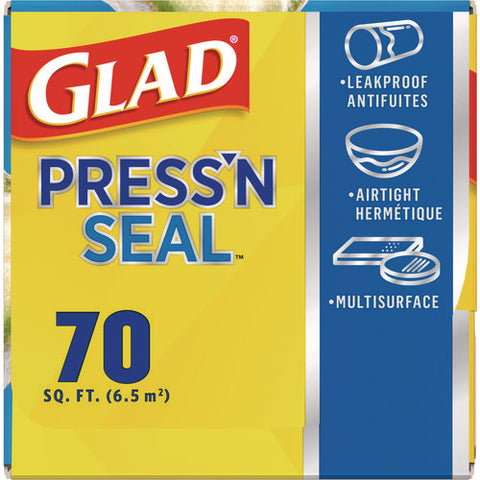 Press'n Seal Food Plastic Wrap, 70 Square Foot Roll, 12 Rolls/carton