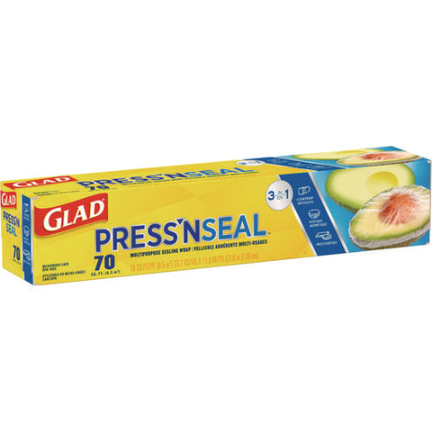 Press'n Seal Food Plastic Wrap, 70 Square Foot Roll, 12 Rolls/carton