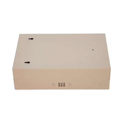 Combination Lockable Key Cabinet, 28-key, Metal, Sand, 7.75 X 3.25 X 11.5