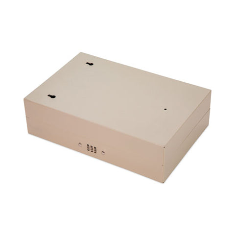 Combination Lockable Key Cabinet, 28-key, Metal, Sand, 7.75 X 3.25 X 11.5