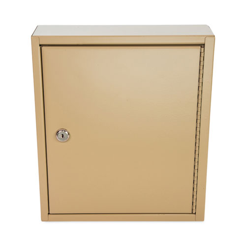 Key Lockable Key Cabinet, 60-key, Metal, Sand, 10.63 X 3 X 12.13