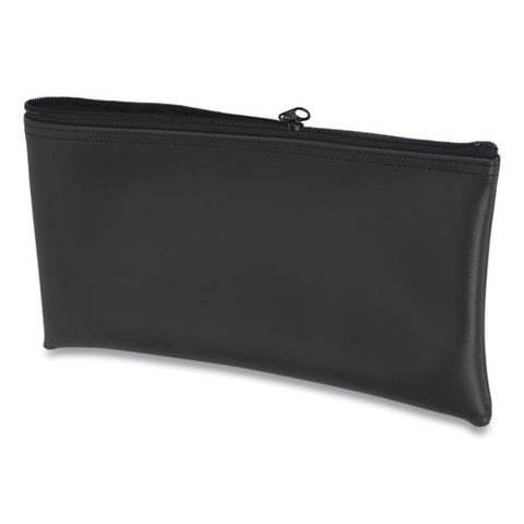 Fabric Deposit Bag, Vinyl, 6 X 11 X 1, Black