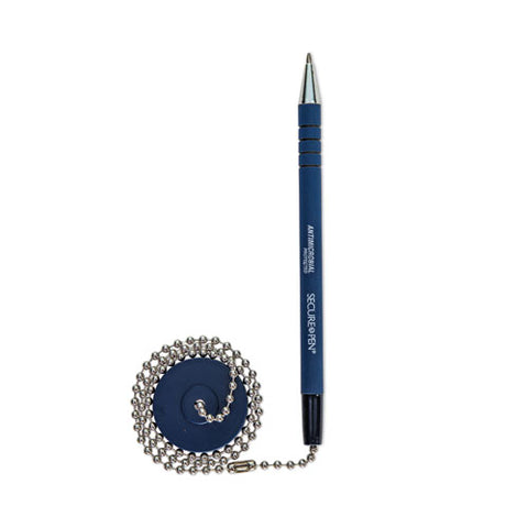 Antimicrobial Ballpoint Counter Pen, Medium, 1 Mm, Blue Ink, Blue