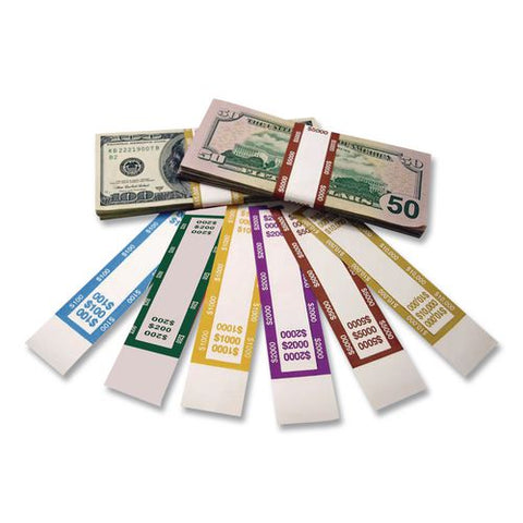 Currency Straps, $100, Self-adhesive, 1,000/pack