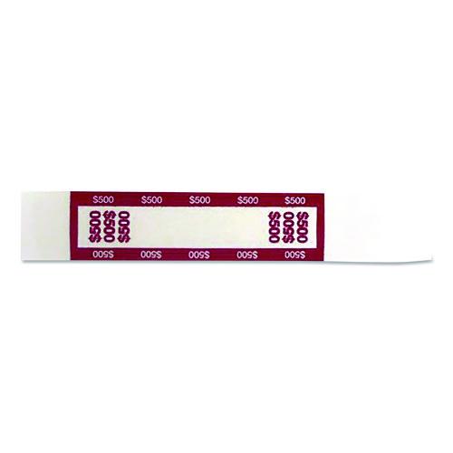 Currency Straps, $500, Self-adhesive, 1,000/pack