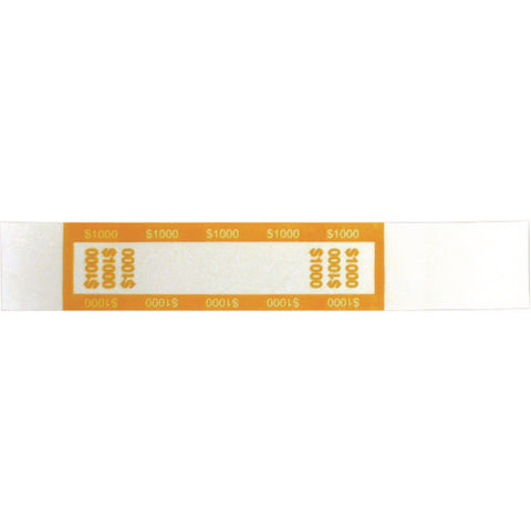 Currency Straps, $10 Bill, $1,000, Self-adhesive, 1,000/pack