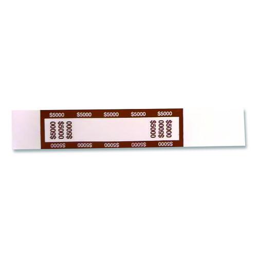 Currency Straps, $5,000, Self-adhesive, 1,000/pack
