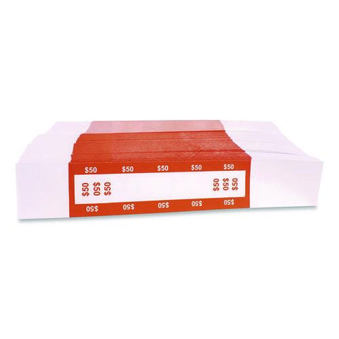 Currency Straps, $50, Self-adhesive, 1,000/pack