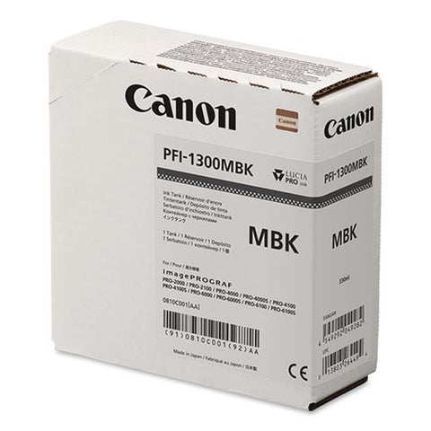 0810c001aa (pfi-1300) Ink, Matte Black