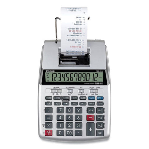 P23-dhv-3 12-digit Desktop Calculator, Black/red Print, 2.3 Lines/sec