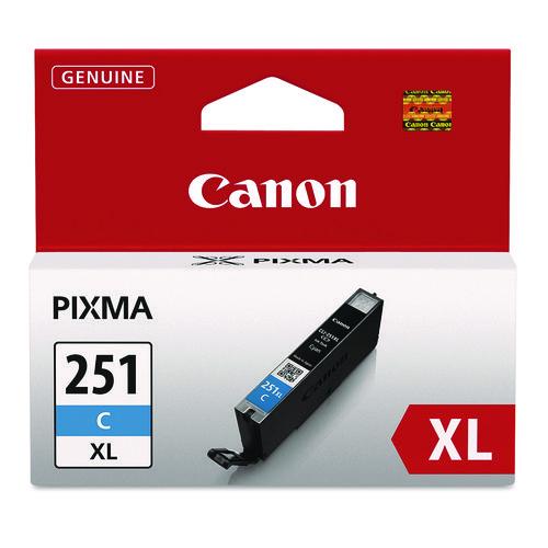 6449b001 (cli-251xl) Chromalife100+ High-yield Ink, 695 Page-yield, Cyan