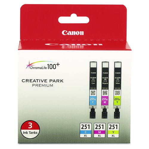 6449b009 (cli-251xl) Chromalife100+ High-yield Ink, 695 Page-yield, Cyan/magenta/yellow