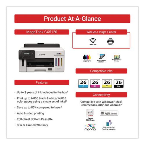 Maxify Gx5120 Wireless Inkjet Printer