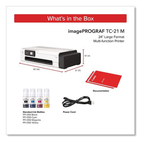 Imageprograf Tc-21m, 24" Wireless Wide Format Inkjet Printer