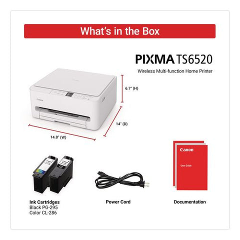 Pixma Ts6520 Inkjet Printer, Copy/print/scan