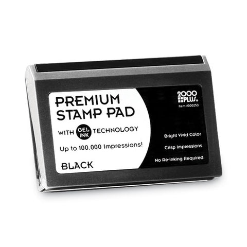 Microgel Stamp Pad For 2000 Plus, 4.25" X 2.75", Black