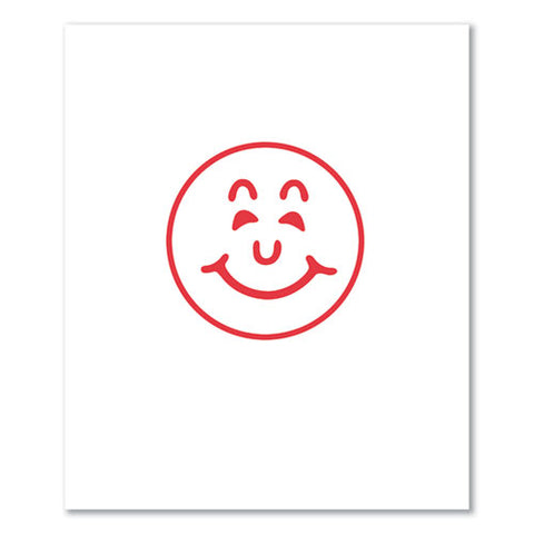 Specialty Stamp, Smiley Face, 0.63 Dia, Red