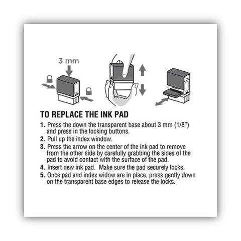 Replacement Ink Pad For 2000plus 1si40pgl And 1si40p, 2.38" X 0.25", Blue