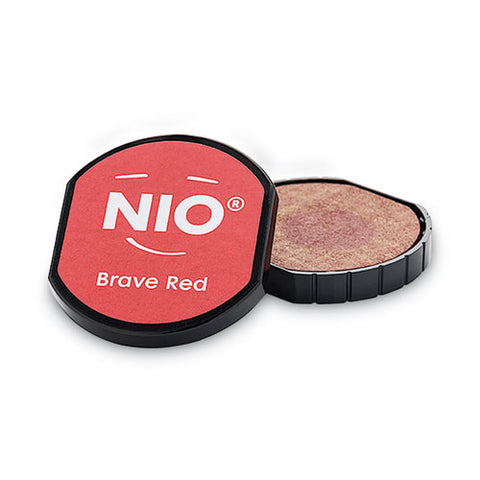 Ink Pad For Nio Stamp With Voucher, 2.75" X 2.75", Brave Red