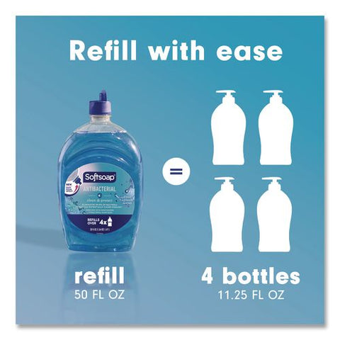 Clean And Protect Antibacterial Liquid Hand Soap Refill, Cool Splash Scent, 50 Oz Bottle