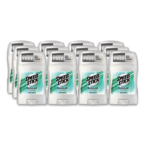 Deodorant, Regular Scent, 1.8 Oz, White, 12/carton