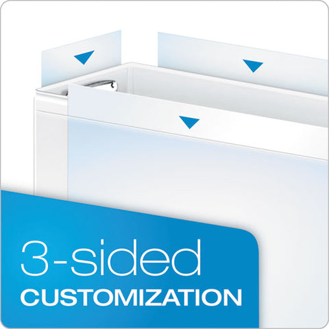 Premier Easy Open Clearvue Locking Slant-d Ring Binder, 3 Rings, 1" Capacity, 11 X 8.5, White