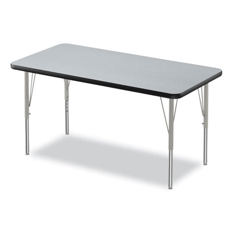 Height-adjustable Activity Tables, Rectangular, 48w X 24d X 10h, Gray Granite, 4/pallet