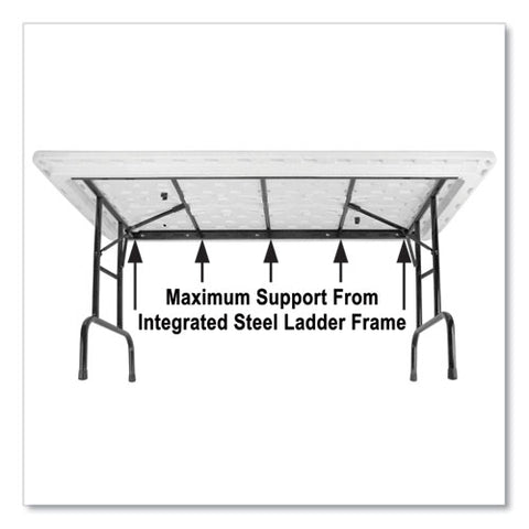 Adjustable Folding Tables, Rectangular, 60" X 30" X 22" To 32", Blue Top, Black Legs, 4/pallet