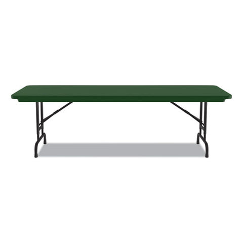 Adjustable Folding Tables, Rectangular, 60" X 30" X 22" To 32", Green Top, Black Legs, 4/pallet