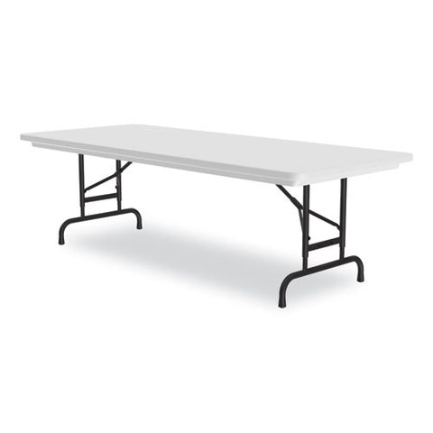 Adjustable Folding Tables, Rectangular, 72" X 30" X 22" To 32", Gray Granite Top, Black Legs, 4/pallet