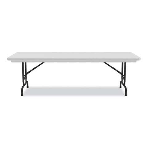 Adjustable Folding Tables, Rectangular, 96" X 30" X 22" To 32", Gray Granite Top, Black Legs, 4/pallet