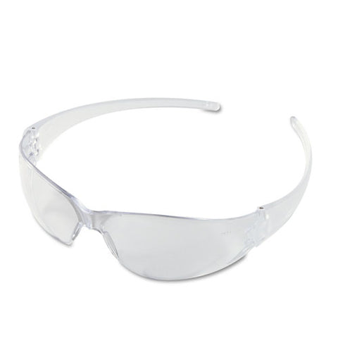 Checkmate Wraparound Safety Glasses, Clr Polycarbonate Frame, Coated Clear Lens