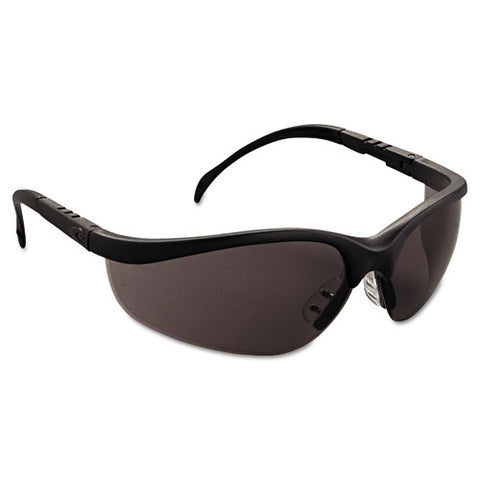 Klondike Safety Glasses, Matte Black Frame, Gray Lens, 12/box