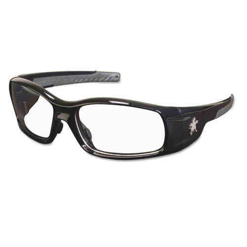 Swagger Safety Glasses, Black Frame, Clear Lens