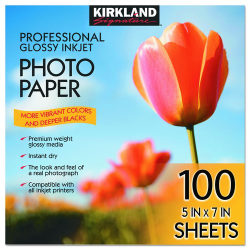 Inkjet Photo Paper, 5 X 7, Glossy White, 100 Sheets/box