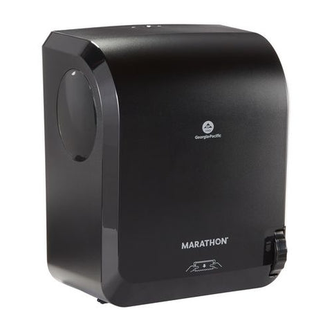 Mechanical Hardwound Paper Towel Roll Dispenser, 16.56" X 10" X 13.5", Black