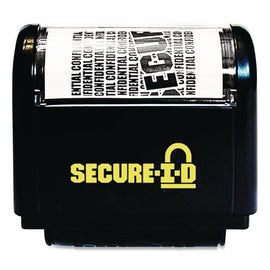 Secure I-d Confidential Roller Stamp, Obscures Area 1.5"w X Adjustable Length, Black Ink