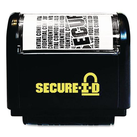 Secure I-d Confidential Roller Stamp, Obscures Area 1.5"w X Adjustable Length, Black Ink