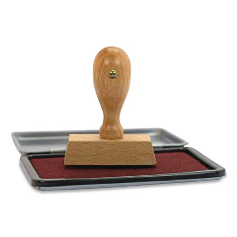 2000 Plus One-color Felt Stamp Pad, #1, 4.25 X 2.75, Red, 12/carton