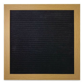 Message Letter Board, 10 X 10, Black Surface, Brown Wood Frame
