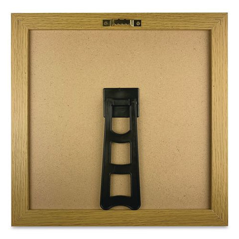 Message Letter Board, 10 X 10, Black Surface, Brown Wood Frame