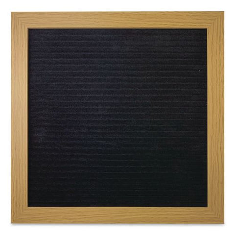 Message Letter Board, 10 X 10, Black Surface, Brown Wood Frame