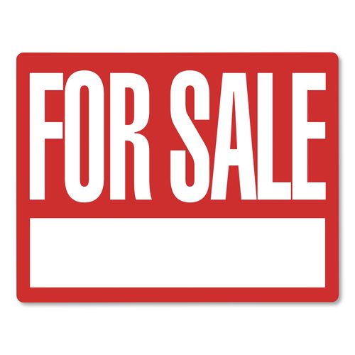 For Sale Sign Kit, 19 X 15, Red/white