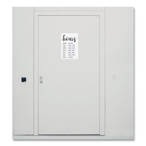 Dry Erase Business Hours Spa Style Sign, White 8 X 12 Surface