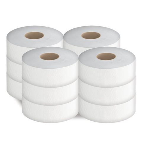 Select Jumbo Bath Tissue, Septic Safe, 2-ply, White, 3.3" X 750 Ft, 12/carton