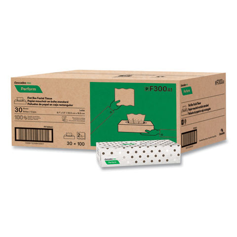 Perform Facial Tissue, 2-ply, Latte, 100 Sheets/box, 30 Boxes/carton