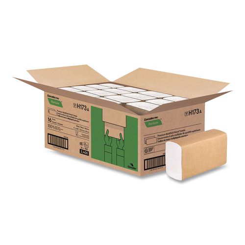 Perform Multifold Towels, 2-ply, 9 X 9.45, White, 150/pack, 16 Packs/carton